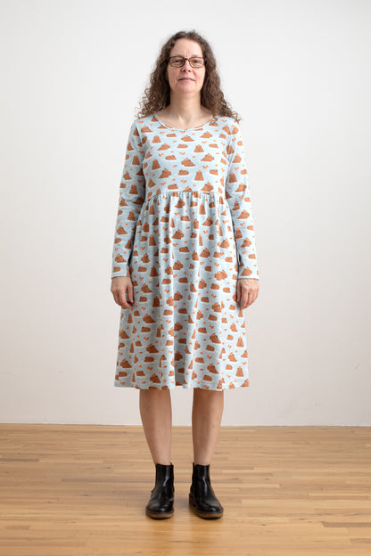 Copenhagen Dress - Capybaras Blue