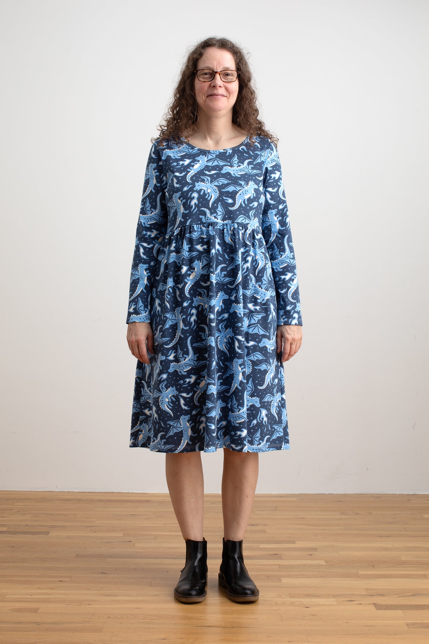 Copenhagen Dress - Dragons Navy