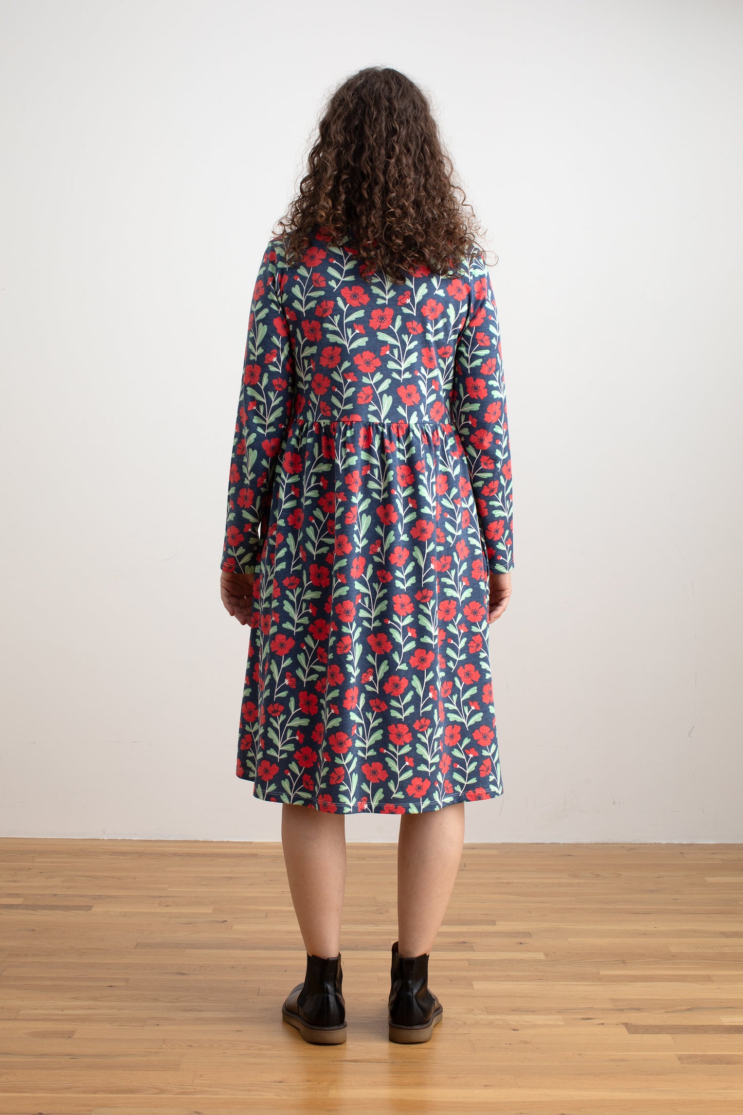 Copenhagen Dress - Poppies Navy