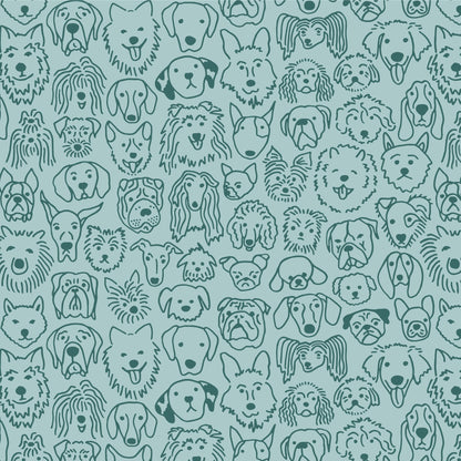 Iris Baby Tunic - Dogs Pale Blue