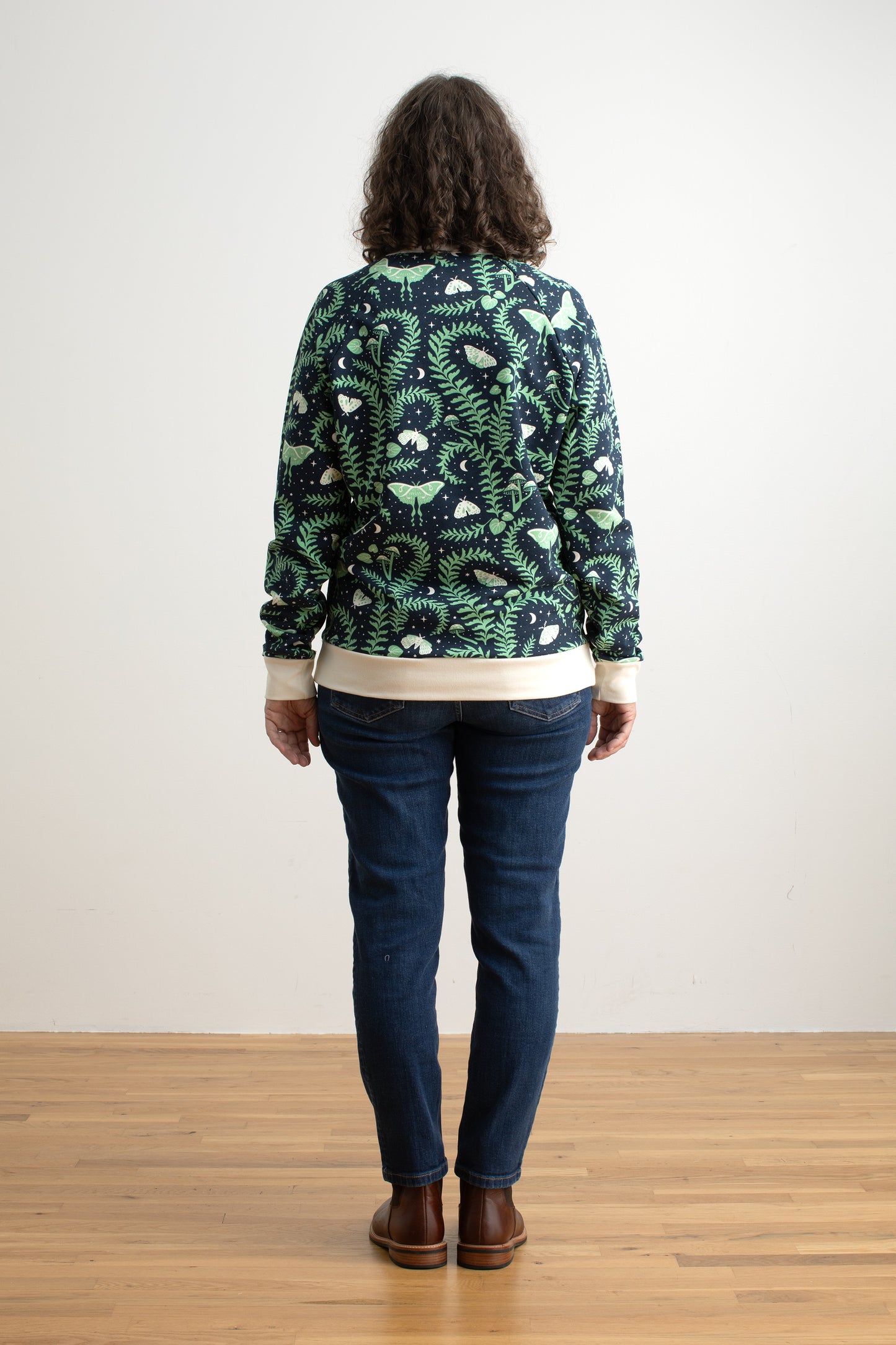 Adult Sweatshirt - Luna Moths Night Sky