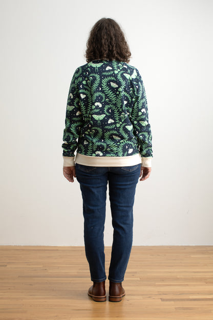 Adult Sweatshirt - Luna Moths Night Sky