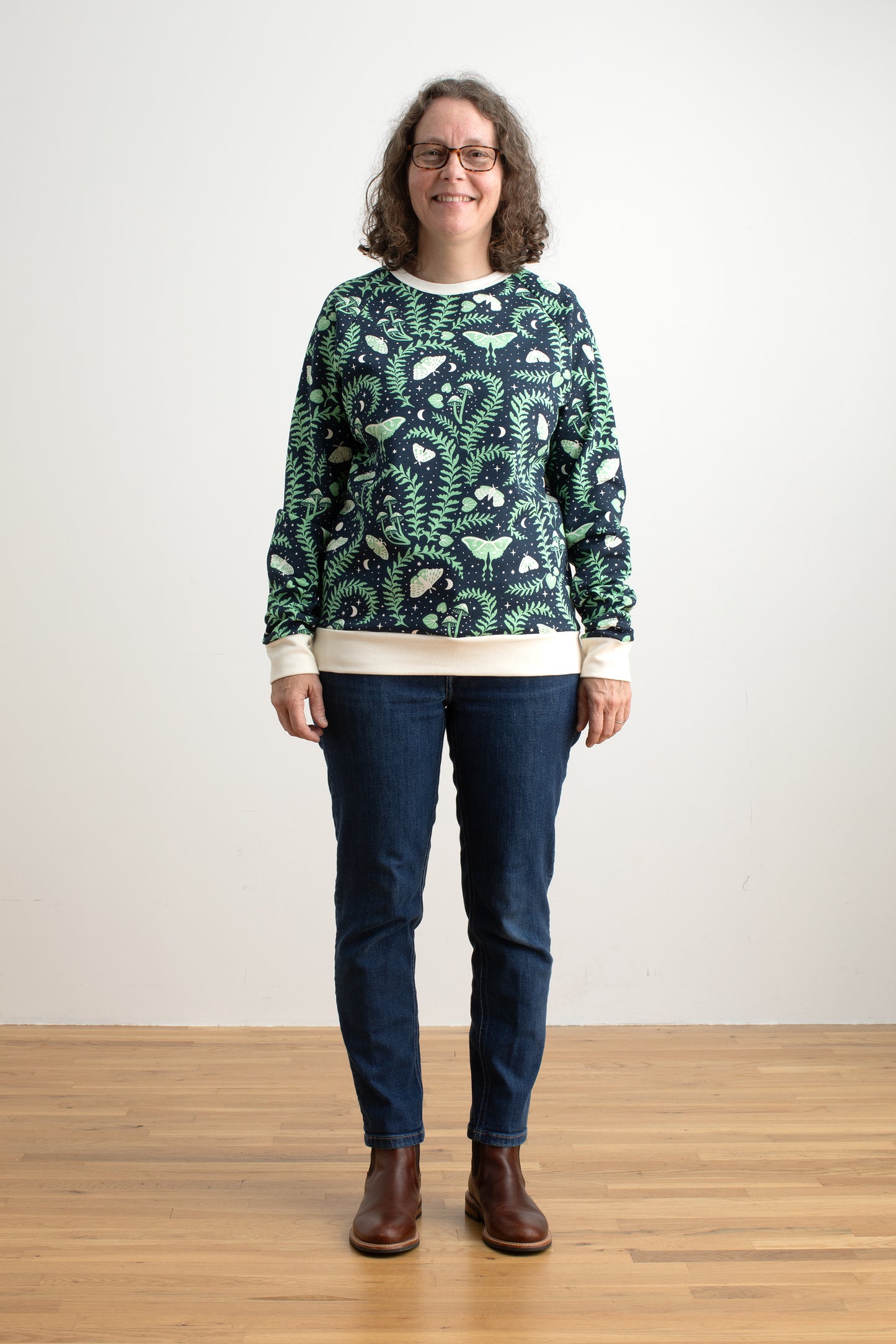 Adult Sweatshirt - Luna Moths Night Sky