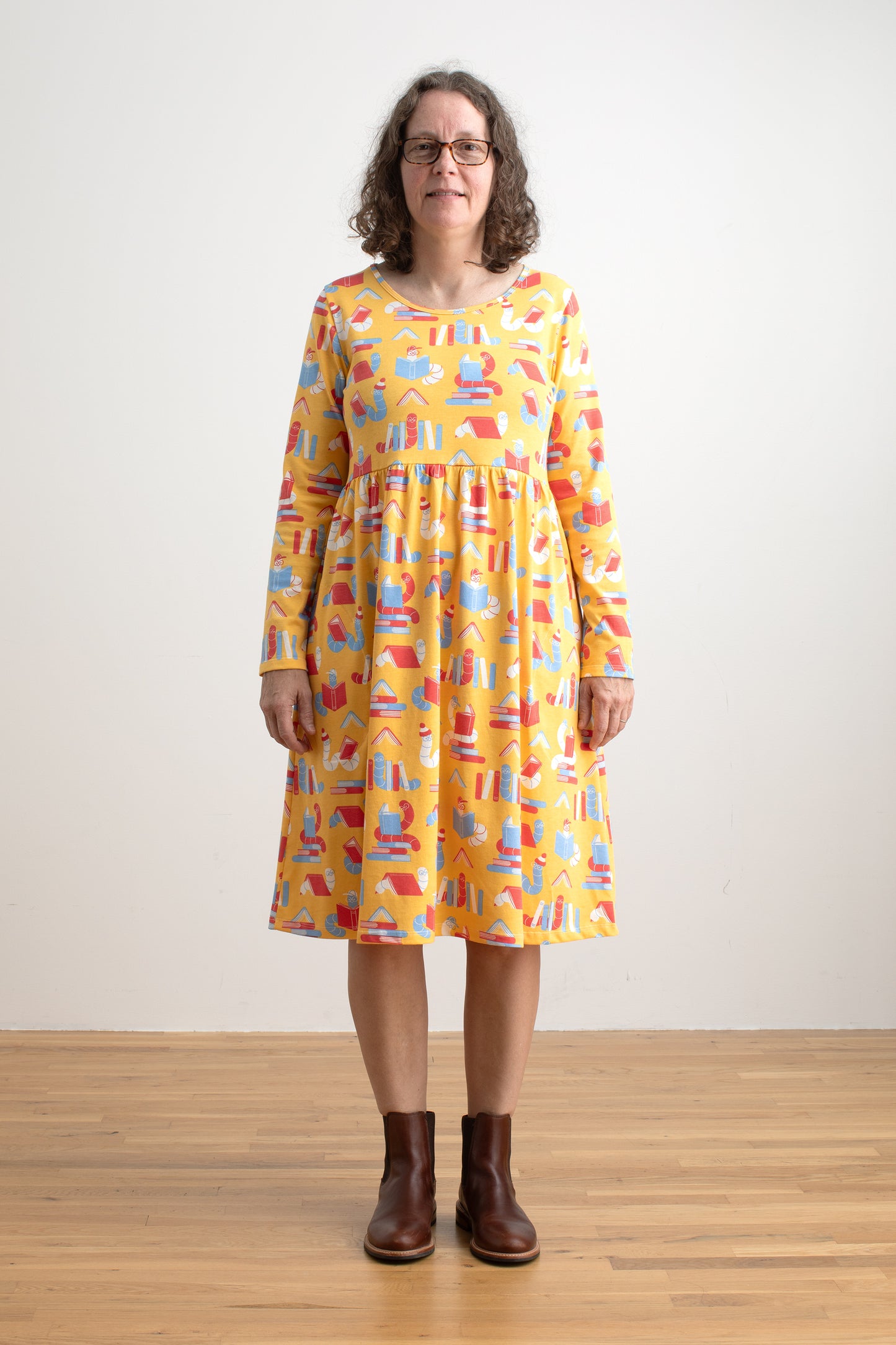 Copenhagen Dress - Bookworms Yellow