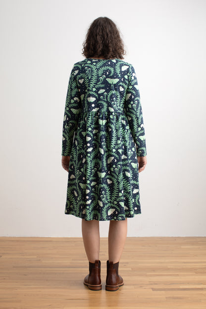 Copenhagen Dress - Luna Moths Night Sky