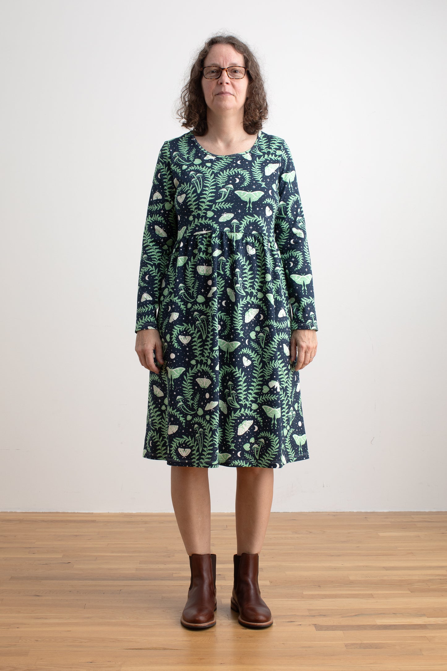Copenhagen Dress - Luna Moths Night Sky