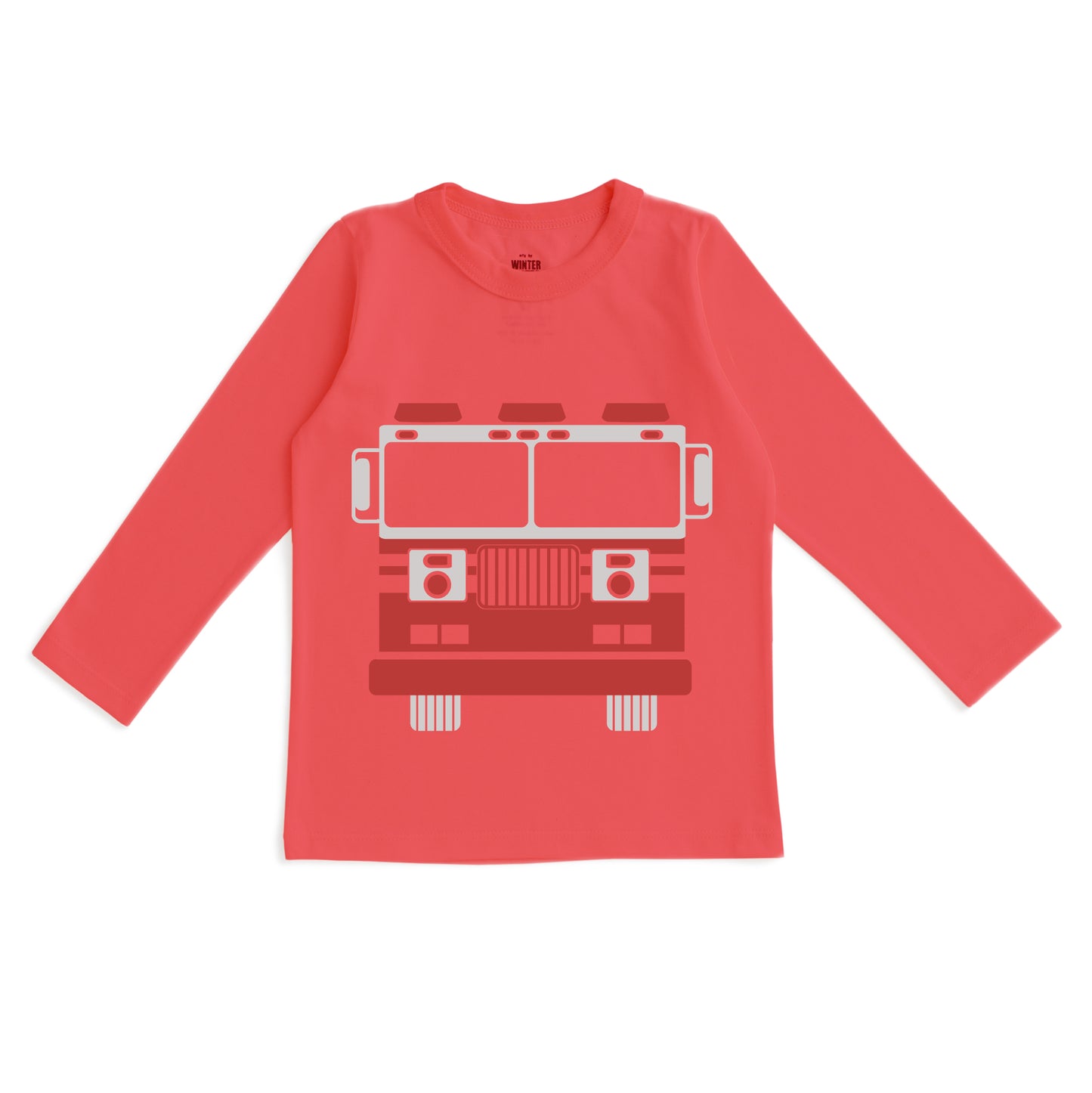 Long-Sleeve GRAPHIC Tee - Firetruck Scarlet Red