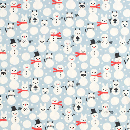Madison Dress - Snow Creatures Sky Blue