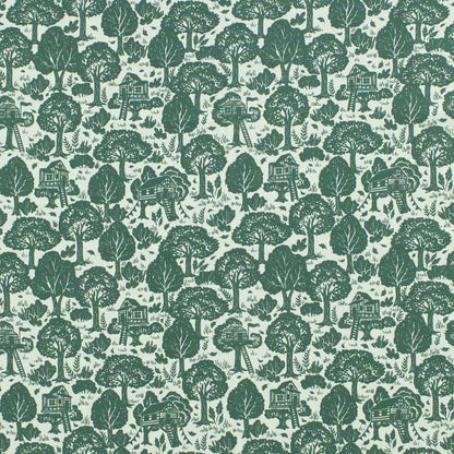 Kids Pajama Set - Treehouses Green