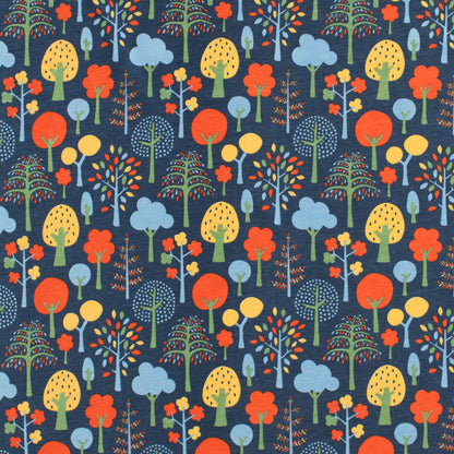 Calgary Dress - Trees Navy & Green
