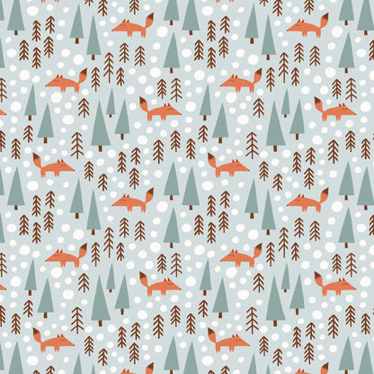 Short-Sleeve Lap Tee - Foxes Pale Blue - Pretty Much Perfect