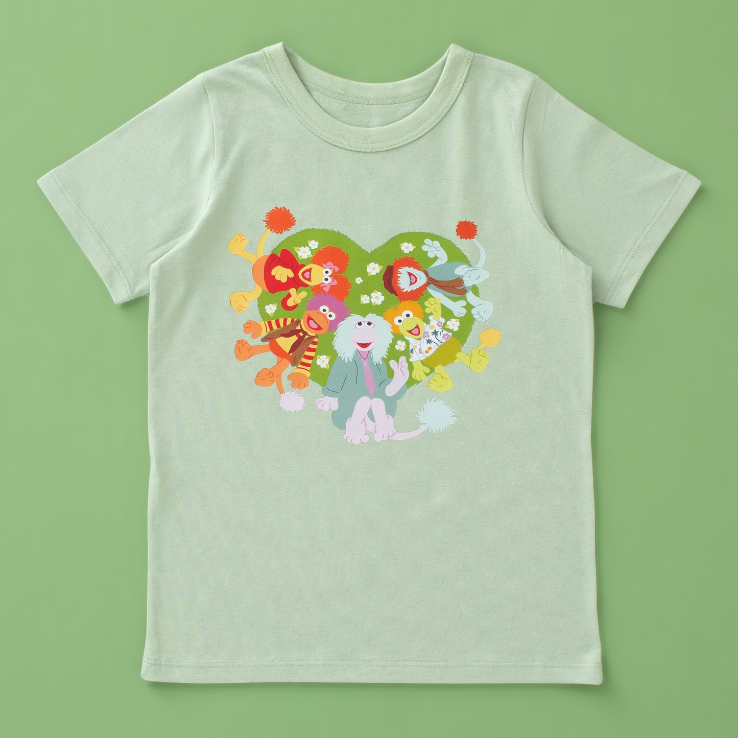 Short-Sleeve GRAPHIC Tee - Fraggle Rock Heart Meadow Green
