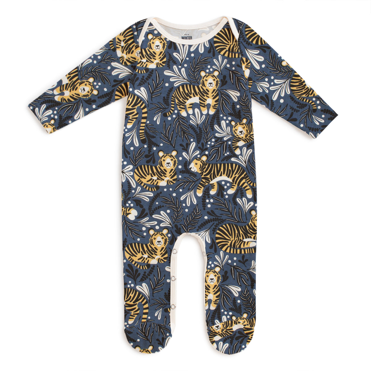 Footed Romper - Dreaming Tigers Navy