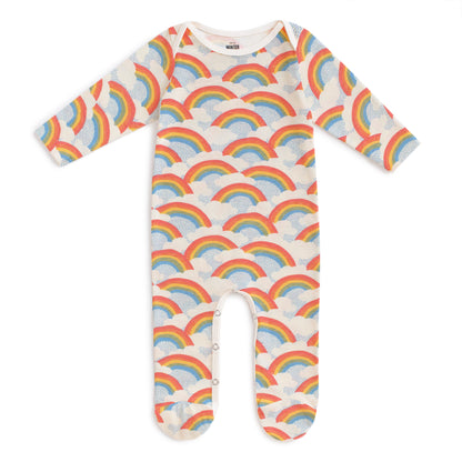 Footed Romper - Rainbows