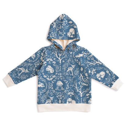 Hoodie - Animal Tapestry Blue
