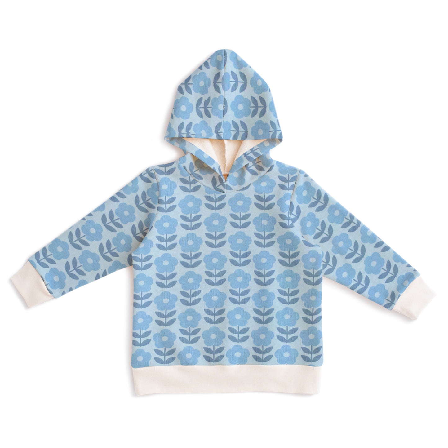 Hoodie - Danish Flowers Blue