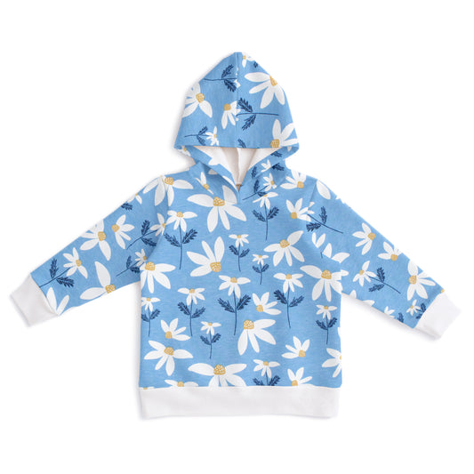 Hoodie - Daisies Blue