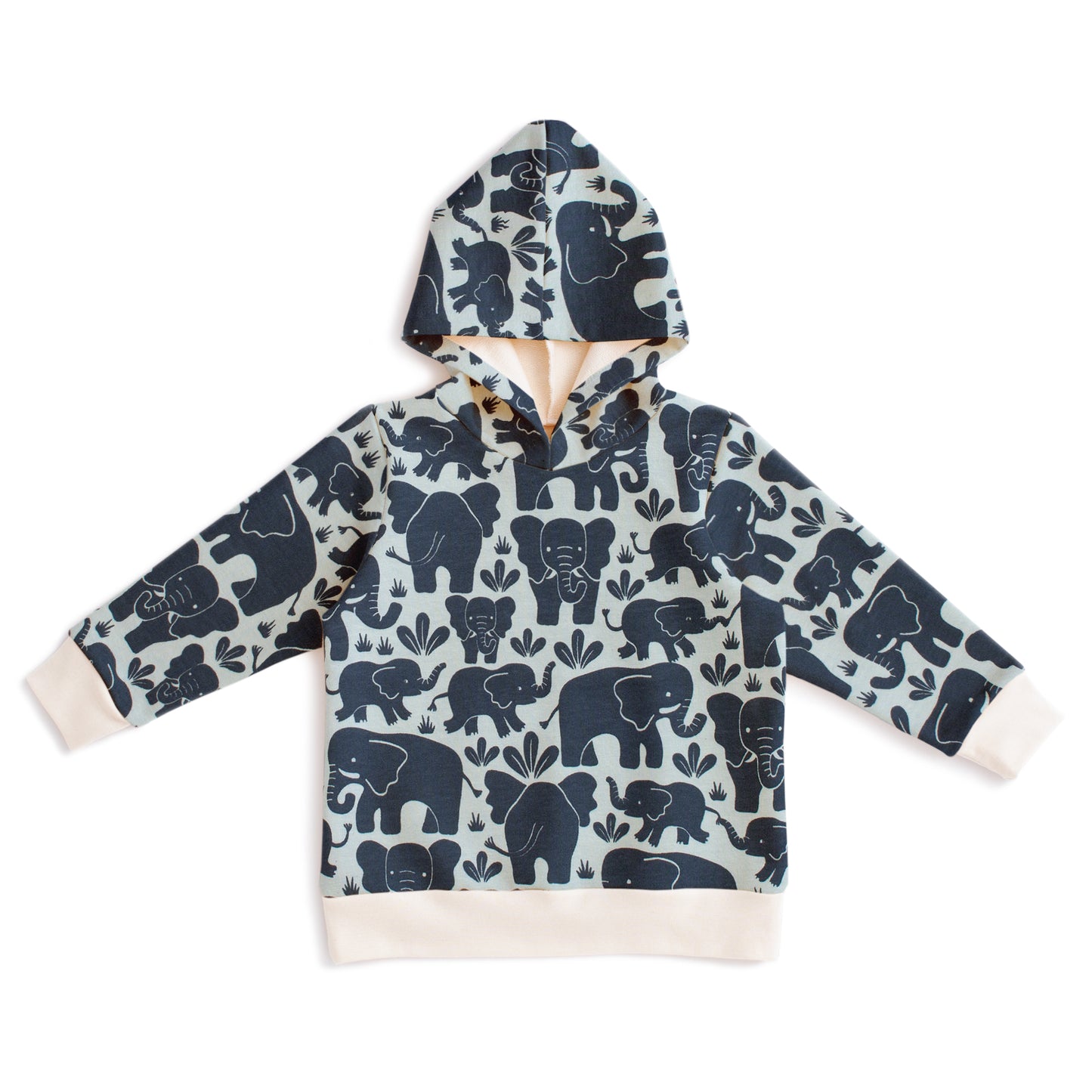 Hoodie - Elephant Herd Navy