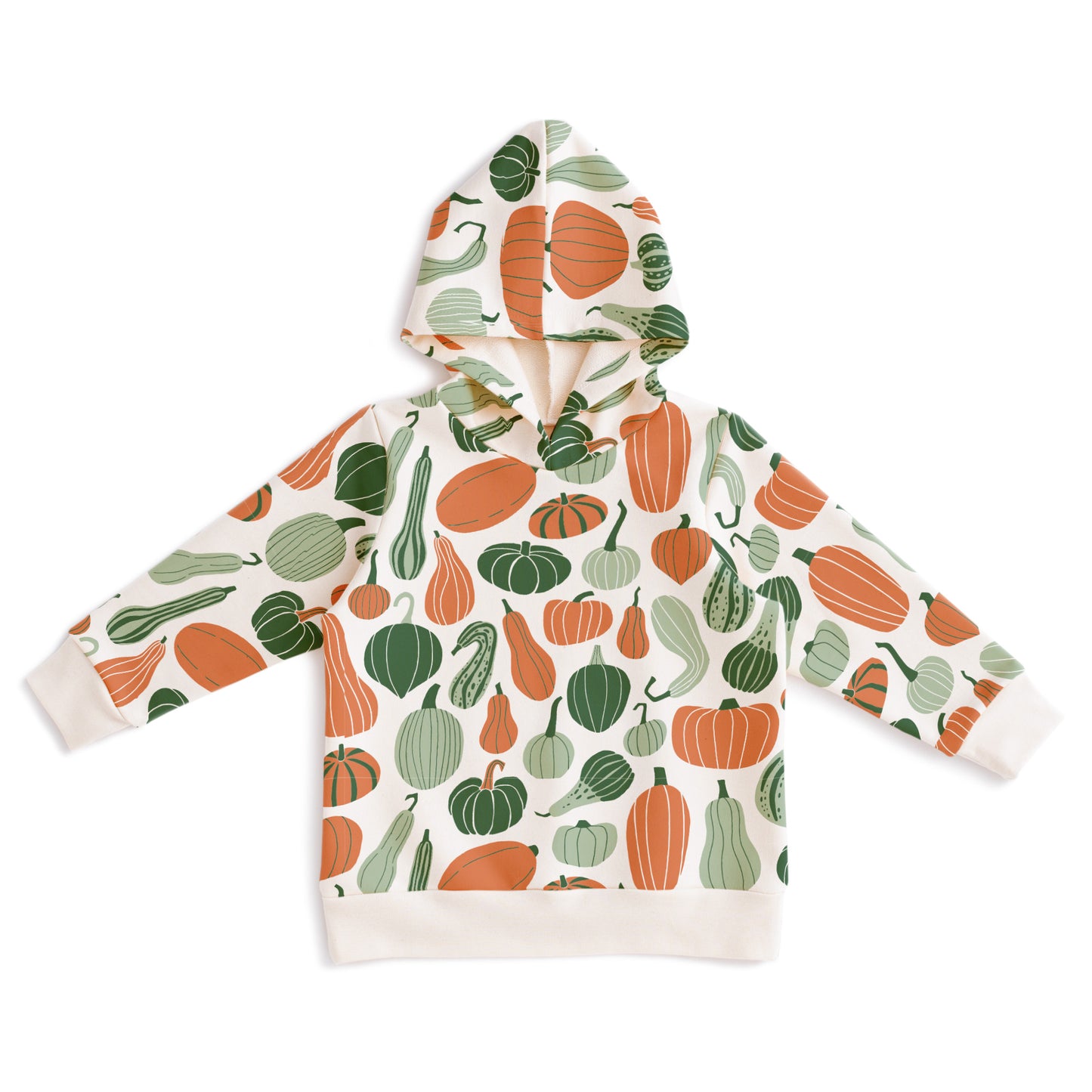 Hoodie - Gourds & Pumpkins Green & Orange