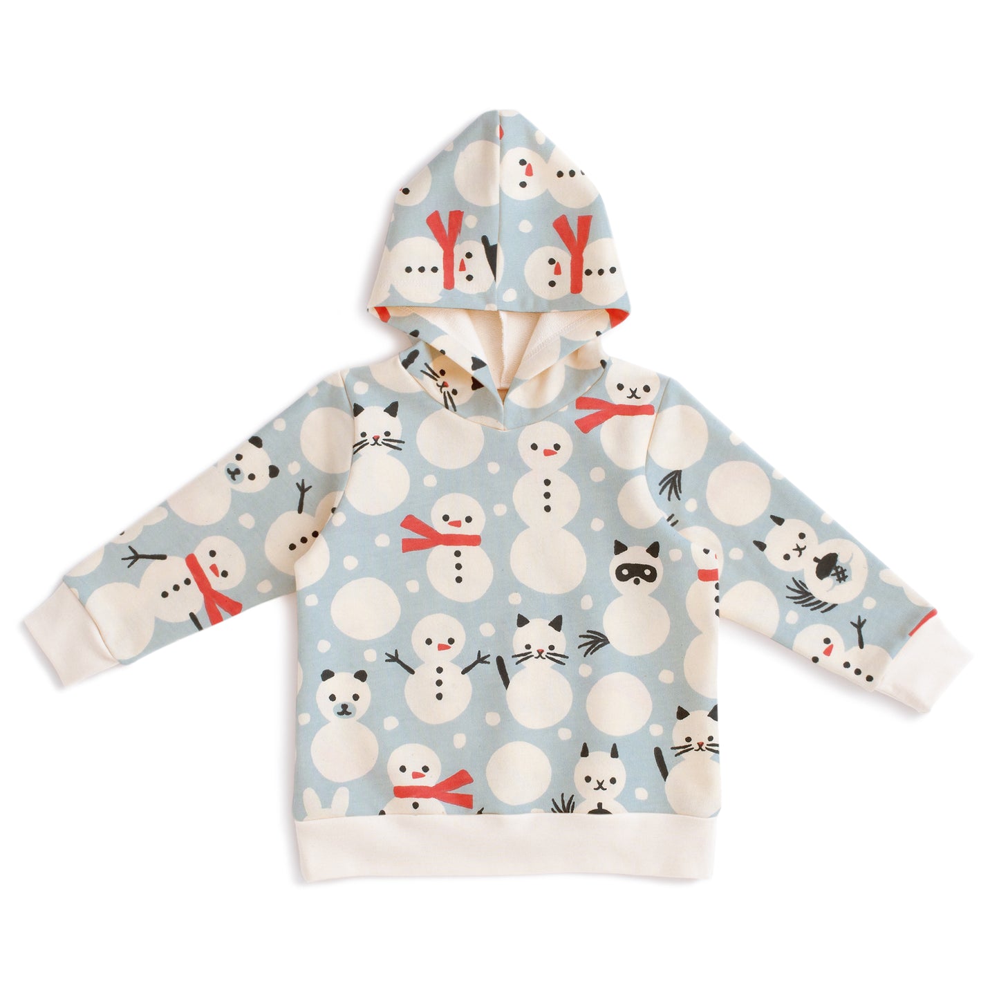 Hoodie - Snow Creatures Sky Blue