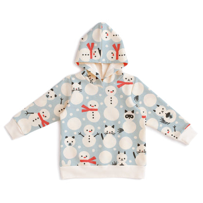 Hoodie - Snow Creatures Sky Blue