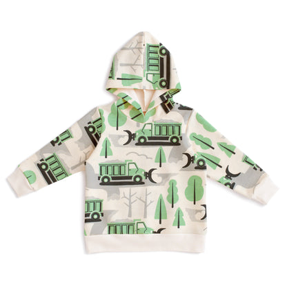 Hoodie - Snow Plows Green