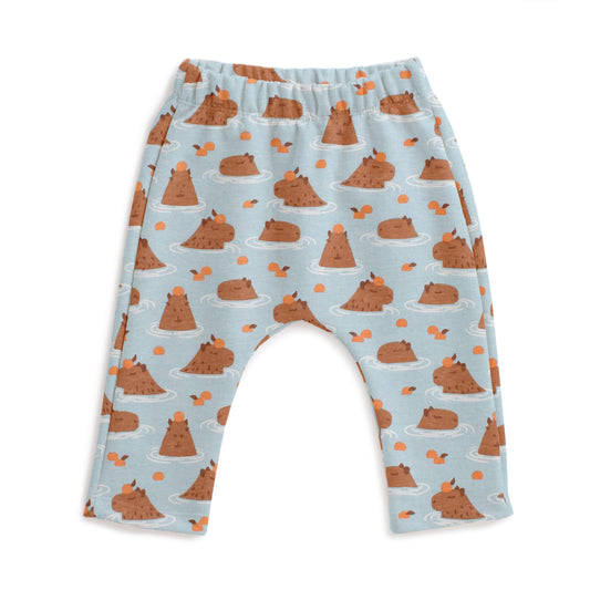 Harem Pants - Capybaras Blue