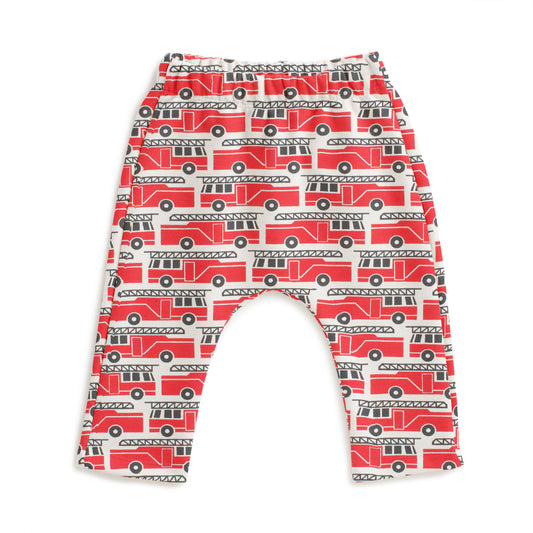Harem Pants - Firetrucks Red
