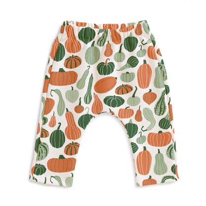 Harem Pants - Gourds & Pumpkins Green & Orange