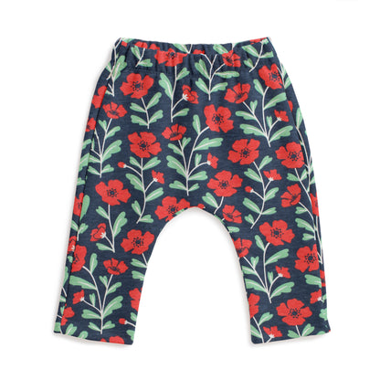 Harem Pants - Poppies Navy