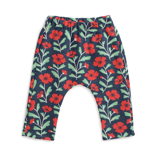 Harem Pants - Poppies Navy