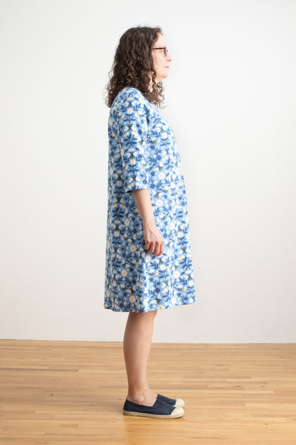 Helsinki Dress - Bees Blue