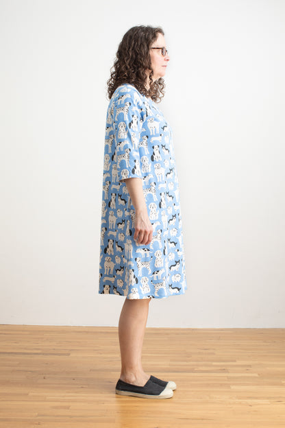 Helsinki Dress - Dog Parade Blue