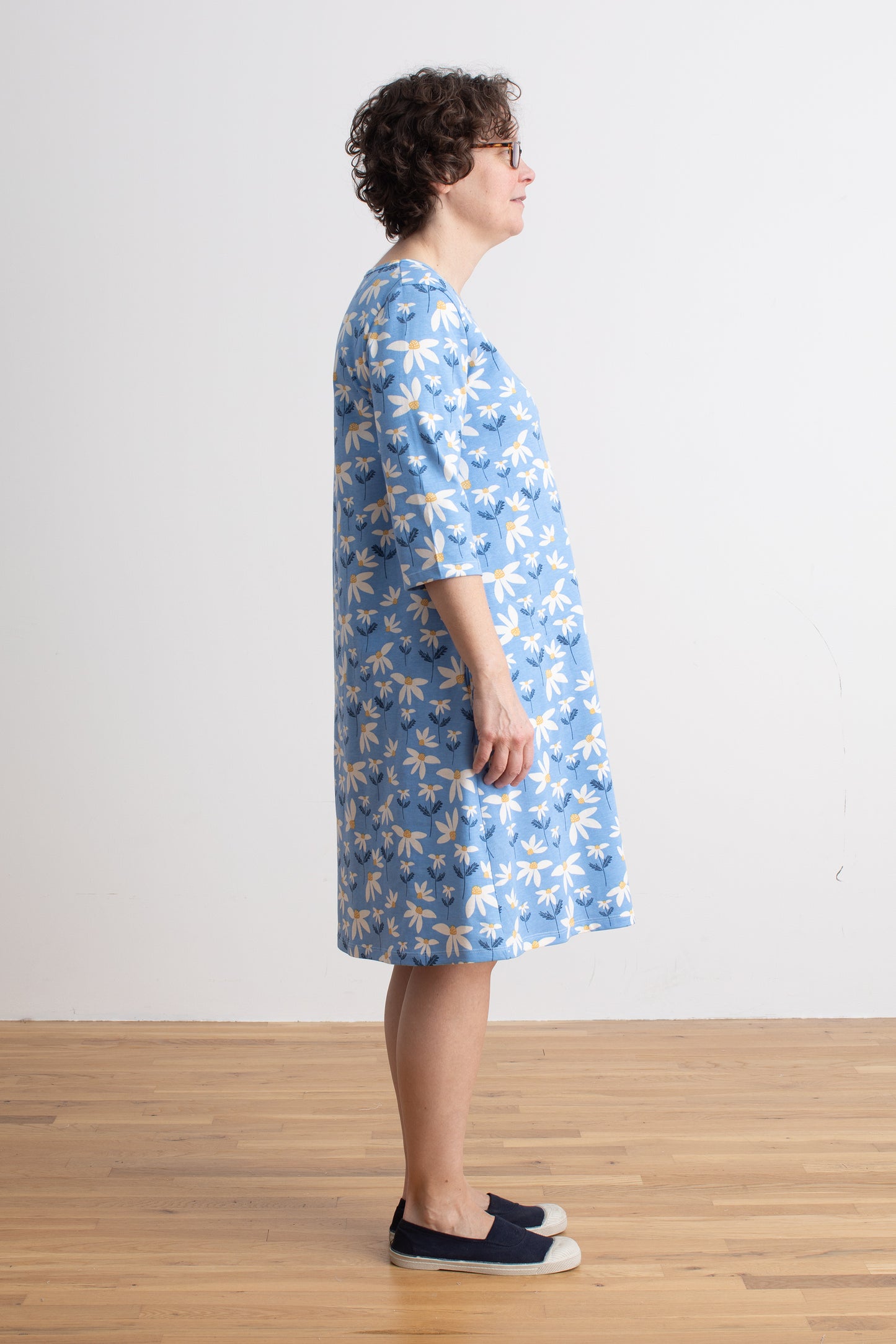 Helsinki Dress - Daisies Blue