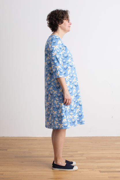 Helsinki Dress - Daisies Blue