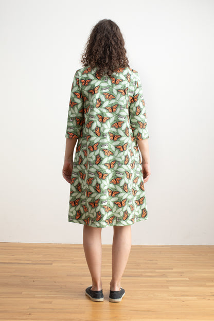 Helsinki Dress - Monarchs Dark Green