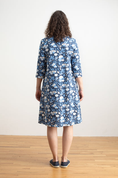 Helsinki Dress - Ocean Life Navy