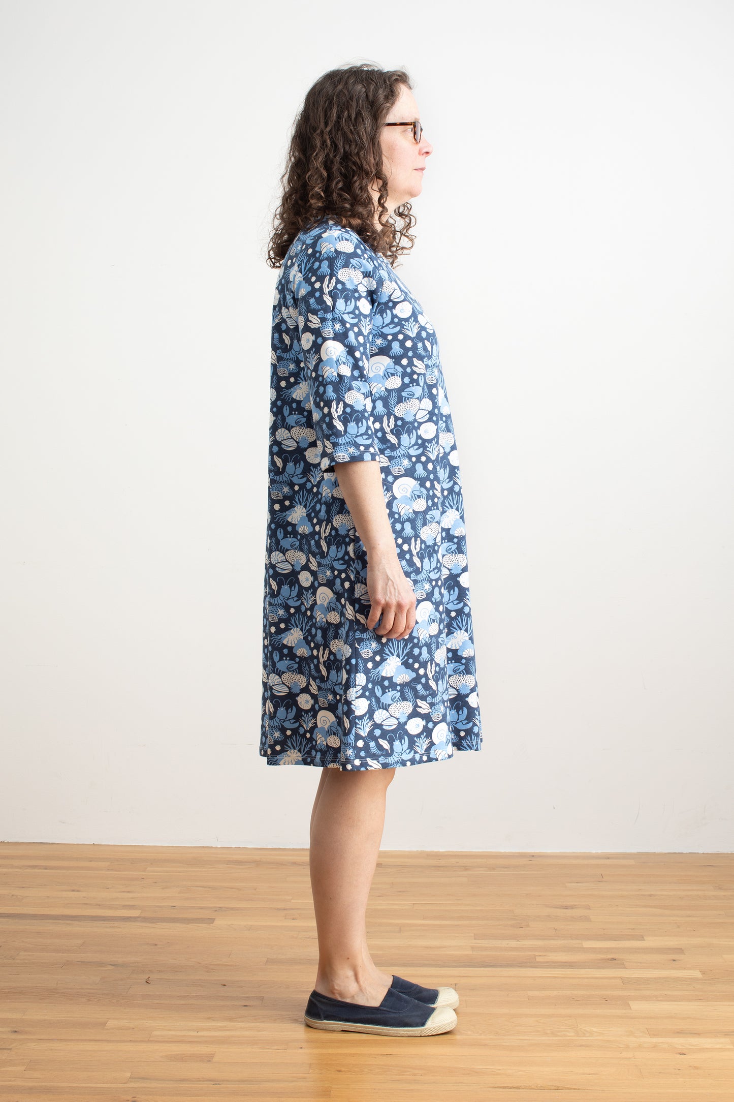 Helsinki Dress - Ocean Life Navy