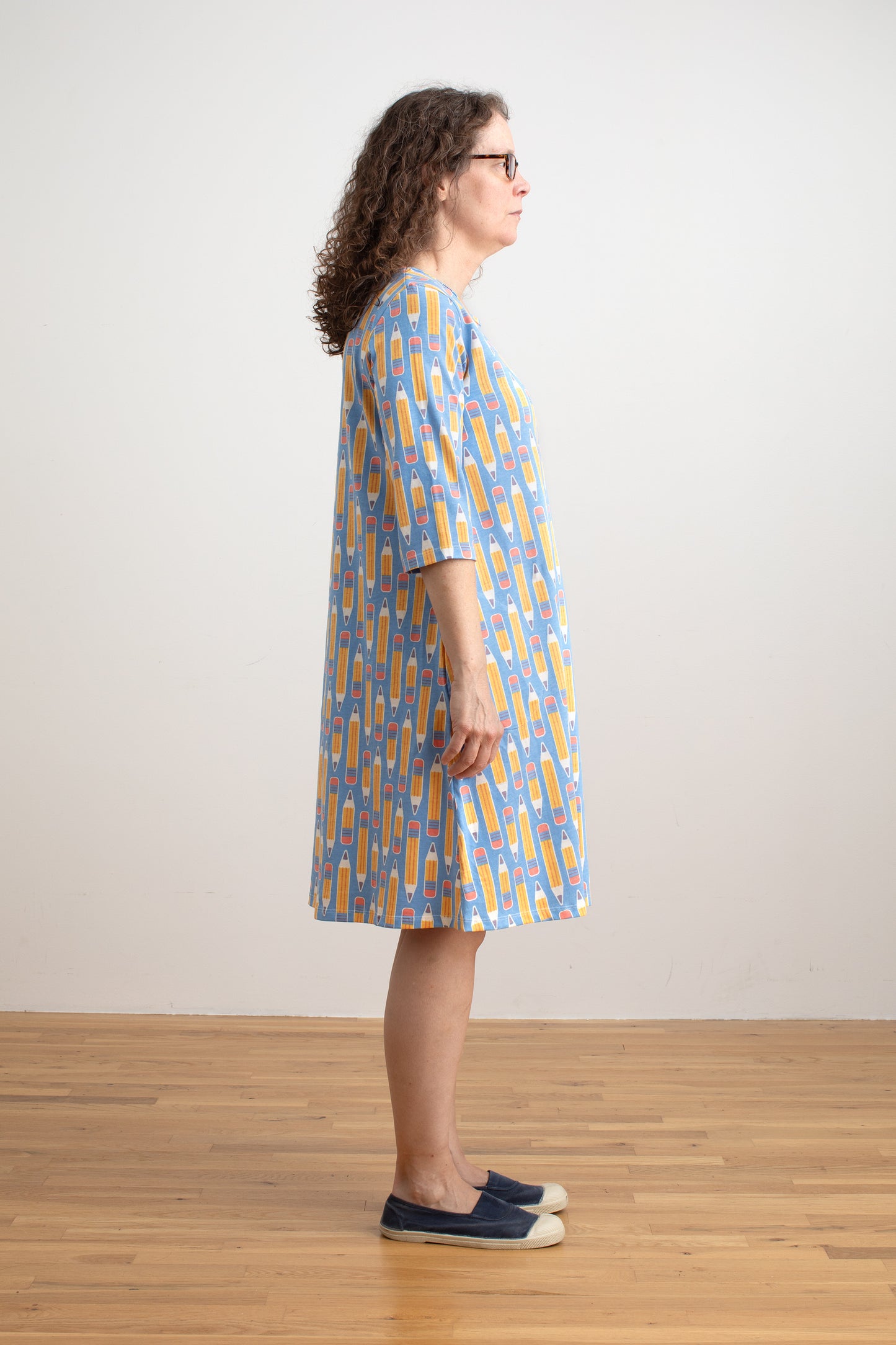 Helsinki Dress - Pencils Blue