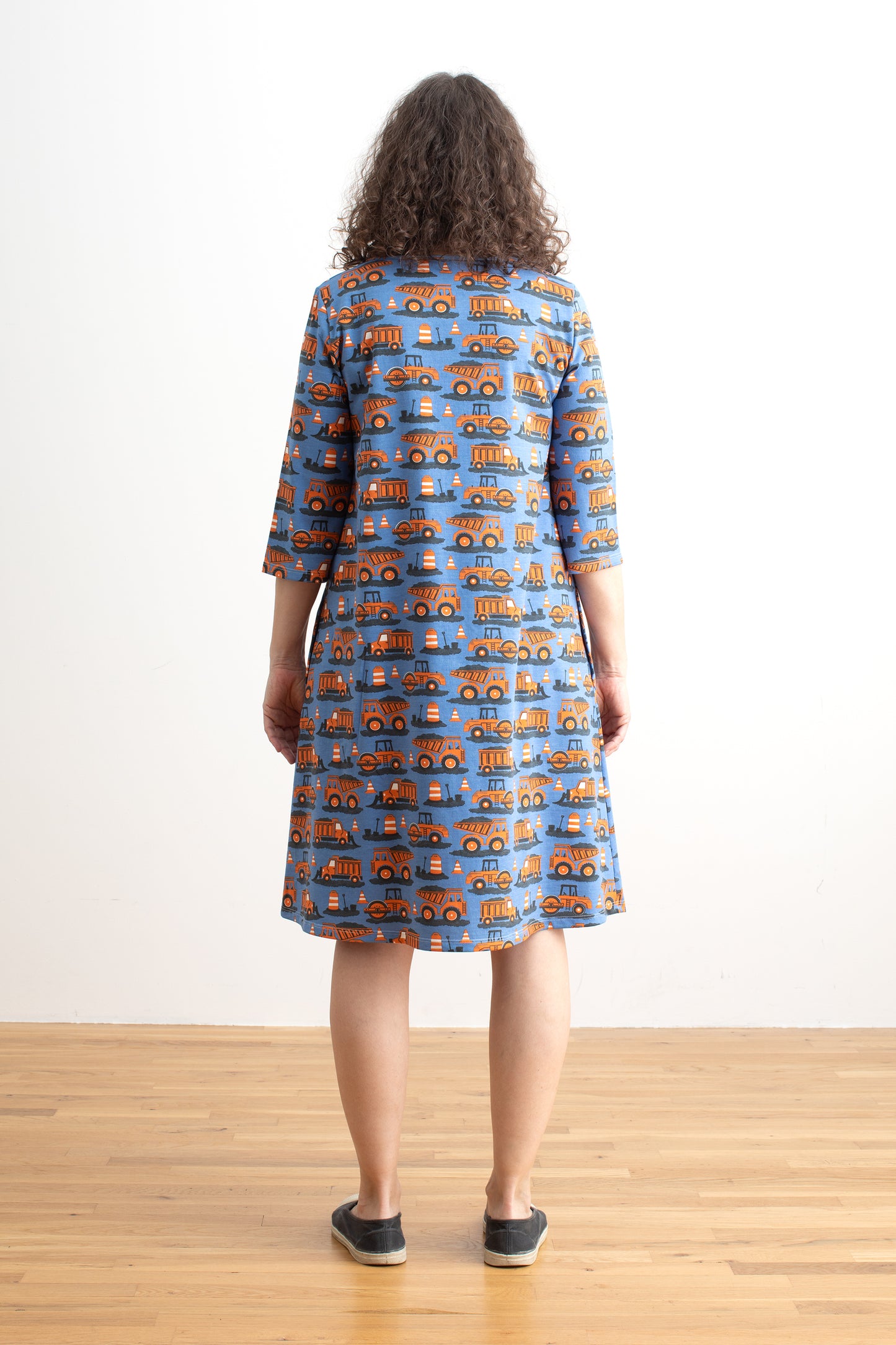 Helsinki Dress - Roadwork Orange & Blue