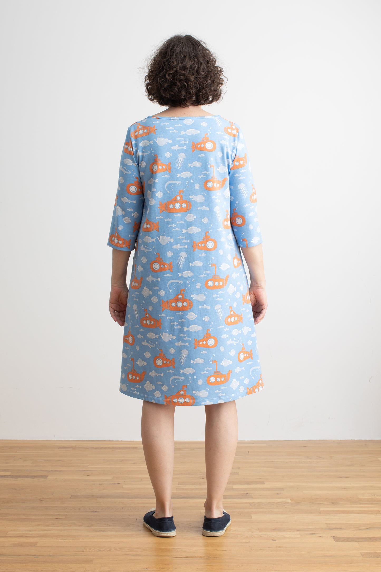 Helsinki Dress - Submarines Blue & Orange