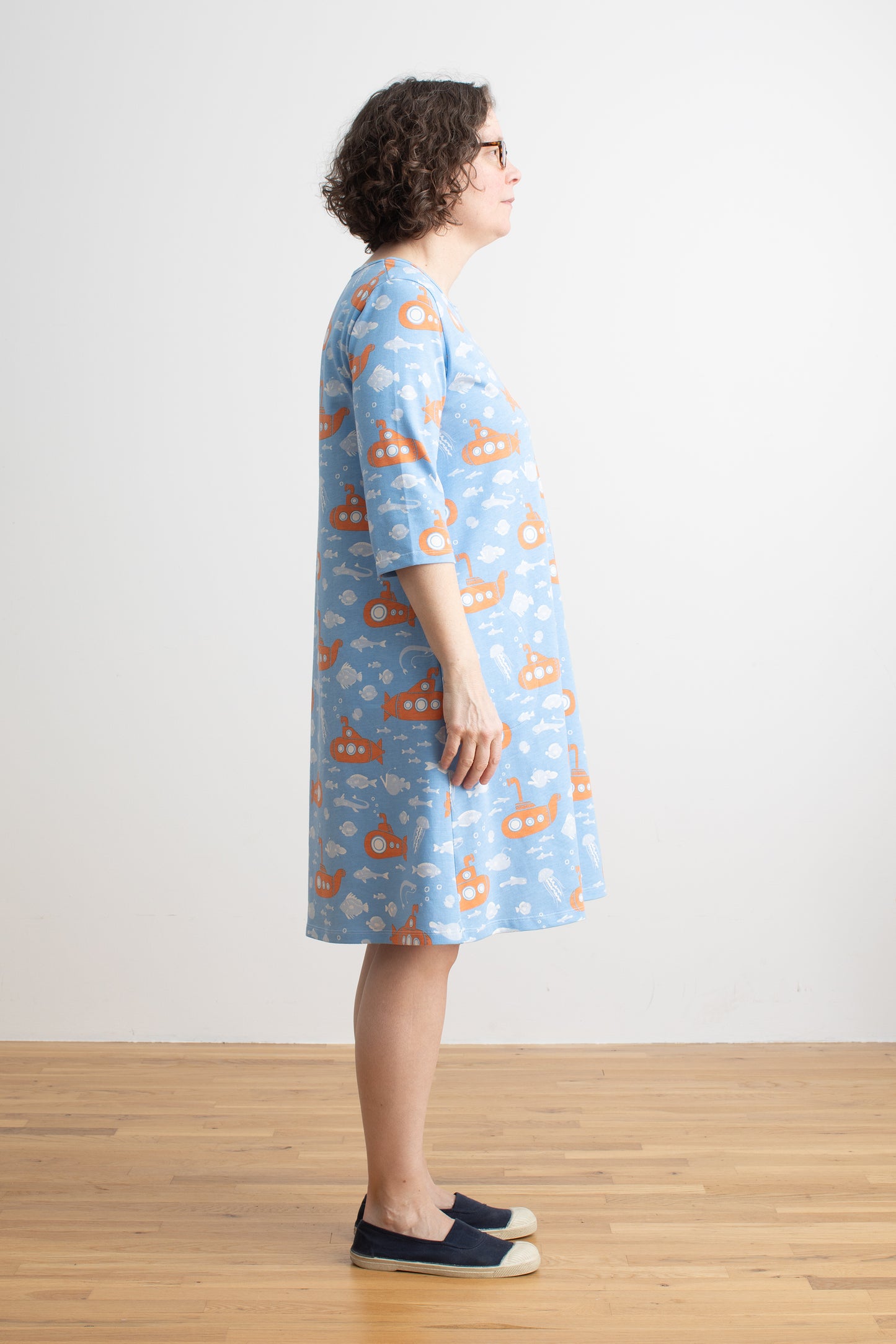 Helsinki Dress - Submarines Blue & Orange
