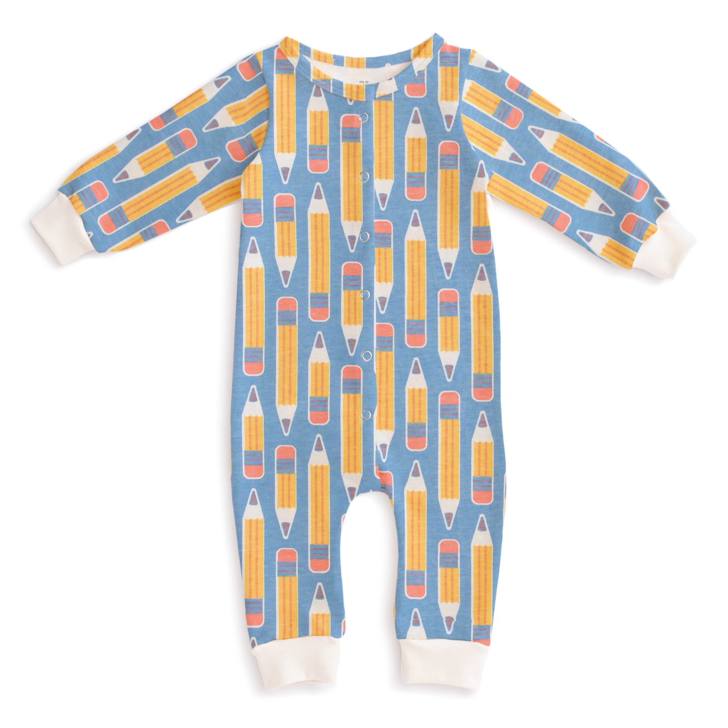 French Terry Jumpsuit - Pencils Blue