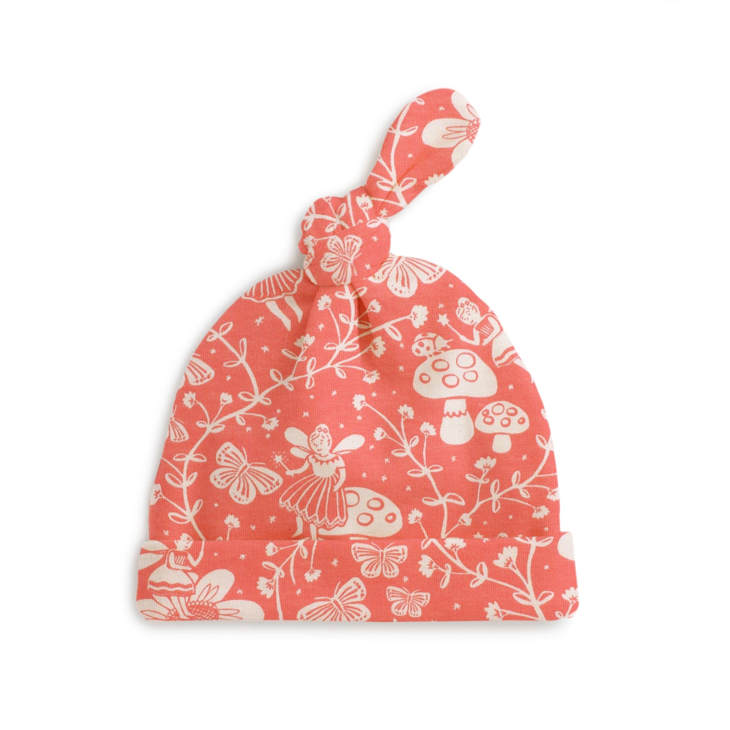 Knotted Baby Hat - Fairies Coral