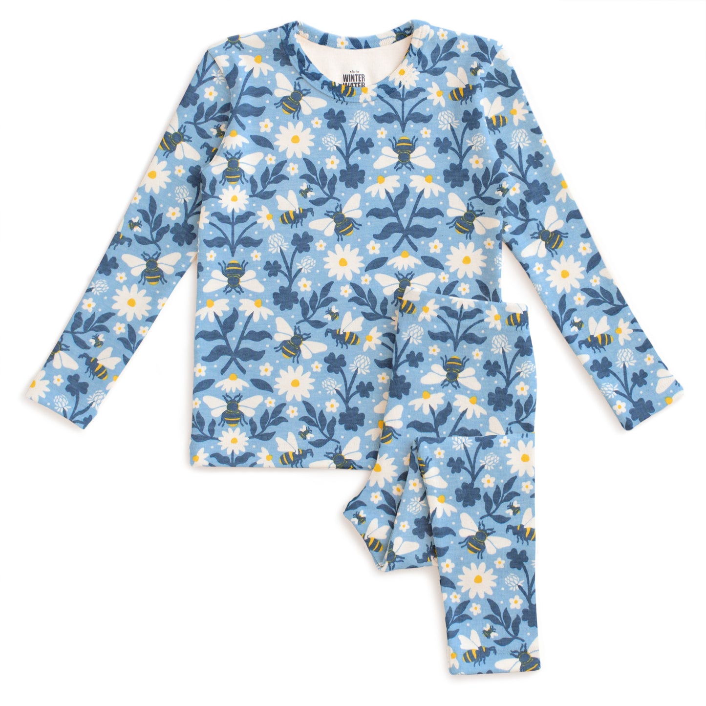 Kids Pajama Set - Bees Blue