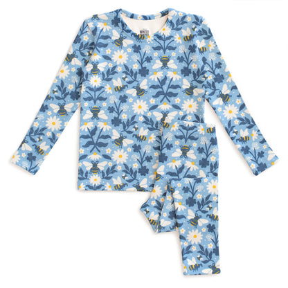 Kids Pajama Set - Bees Blue