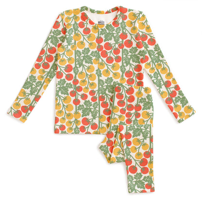 Kids Pajama Set - Tomato Vines Red & Yellow