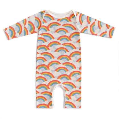Long-Sleeve Romper - Rainbows