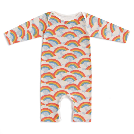 Long-Sleeve Romper - Rainbows