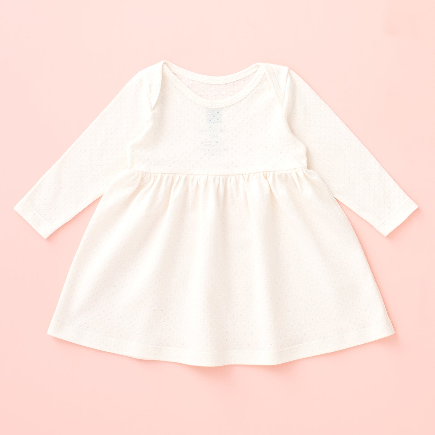 Lausanne Baby Dress - Natural Pointelle